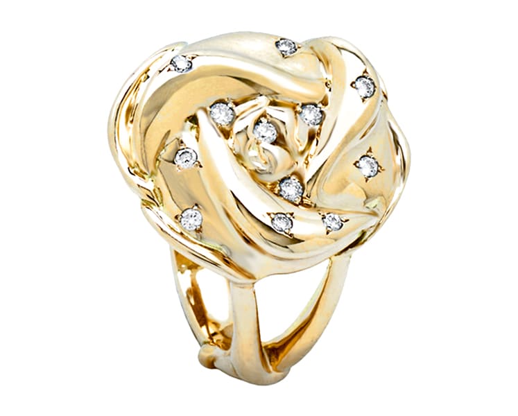 Bague Diamant 0.25 ct or rose Blossom