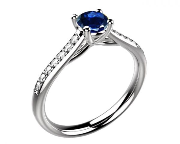 Saphir bleu et Diamant