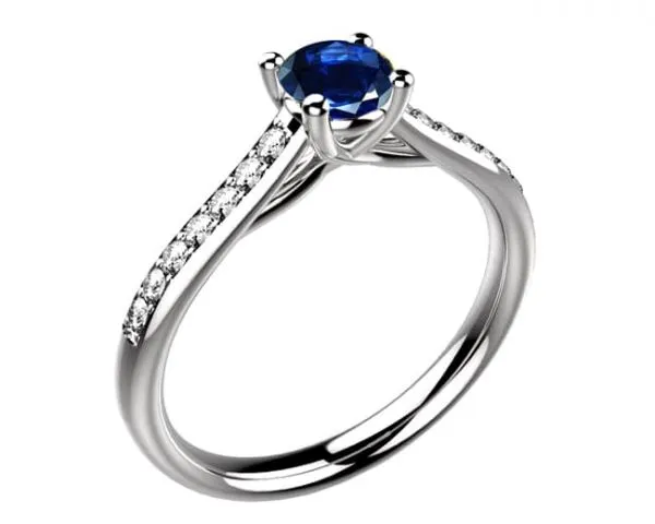 Bague-saphir-bleu-diamant-or-blanc-Dana-pavée