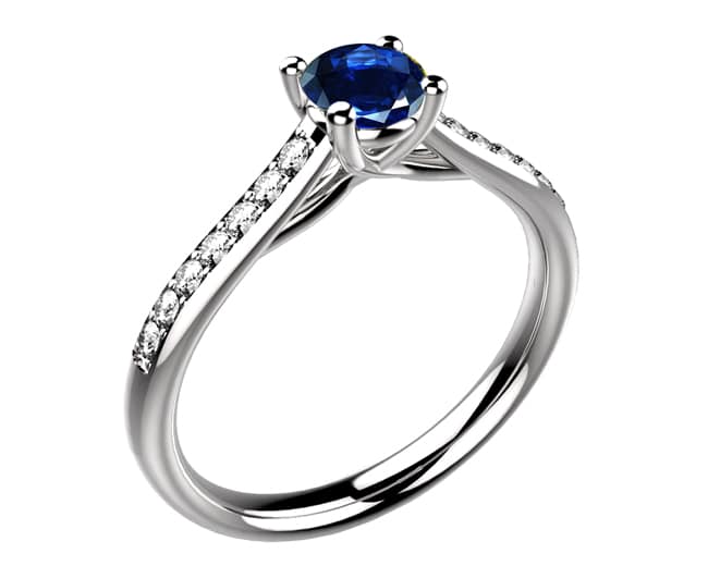 Saphir bleu et Diamant