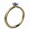 Saphir bleu 0.50 ct or jaune