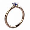 Saphir bleu 0.50 ct or jaune