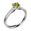 Bague saphir jaune Diamant or blanc pavé Dana