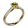 Bague saphir jaune Diamant or jaune pavé Dana