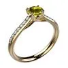 Bague saphir jaune Diamant or jaune pavé Dana