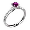 Bague saphir rose Diamant or blanc pavé Dana