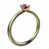 Saphir pourpre 0.50 ct or jaune