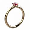 Saphir pourpre 0.50 ct or jaune