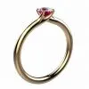 Saphir pourpre 0.50 ct or jaune