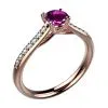 Bague saphir rose Diamant or rose pavé Dana