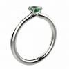 Saphir vert 0.50 ct or jaune