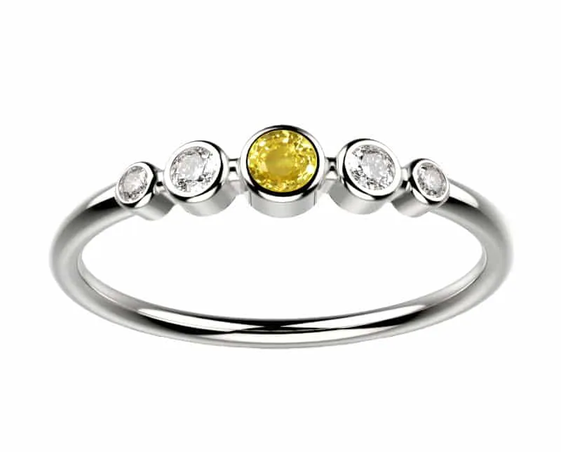 Saphir jaune, Diamant