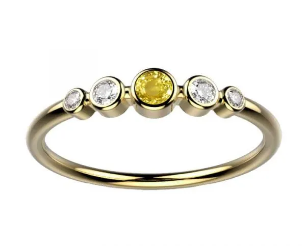 Saphir jaune, Diamant