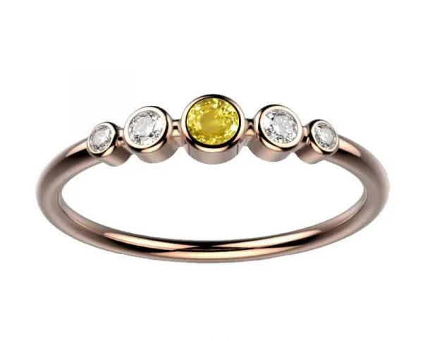 Bague-saphir-jaune-diamant-or-rose-Ingénue