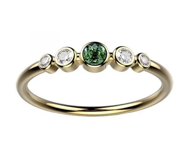 Bague-saphir-vert-diamant-or-jaune-Ingénue