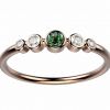 Bague-saphir-vert-diamant-or-rose-Ingénue