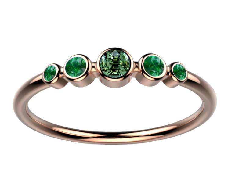 Bague-saphir-vert-or-rose-Ingénue