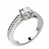 Bague diamant or blanc serti Mademoiselle