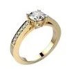 Bague diamant or jaune serti Mademoiselle