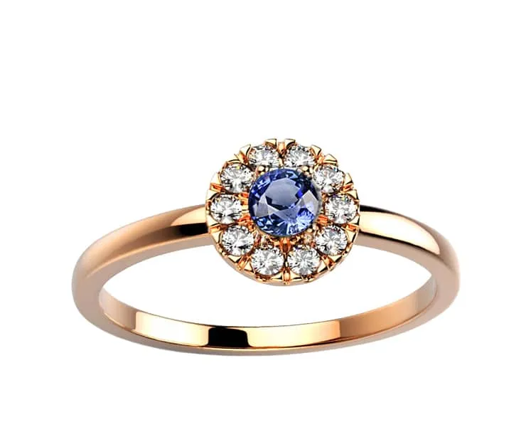 Bague saphir or rose Juliet S