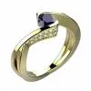 Saphir et diamant, or jaune