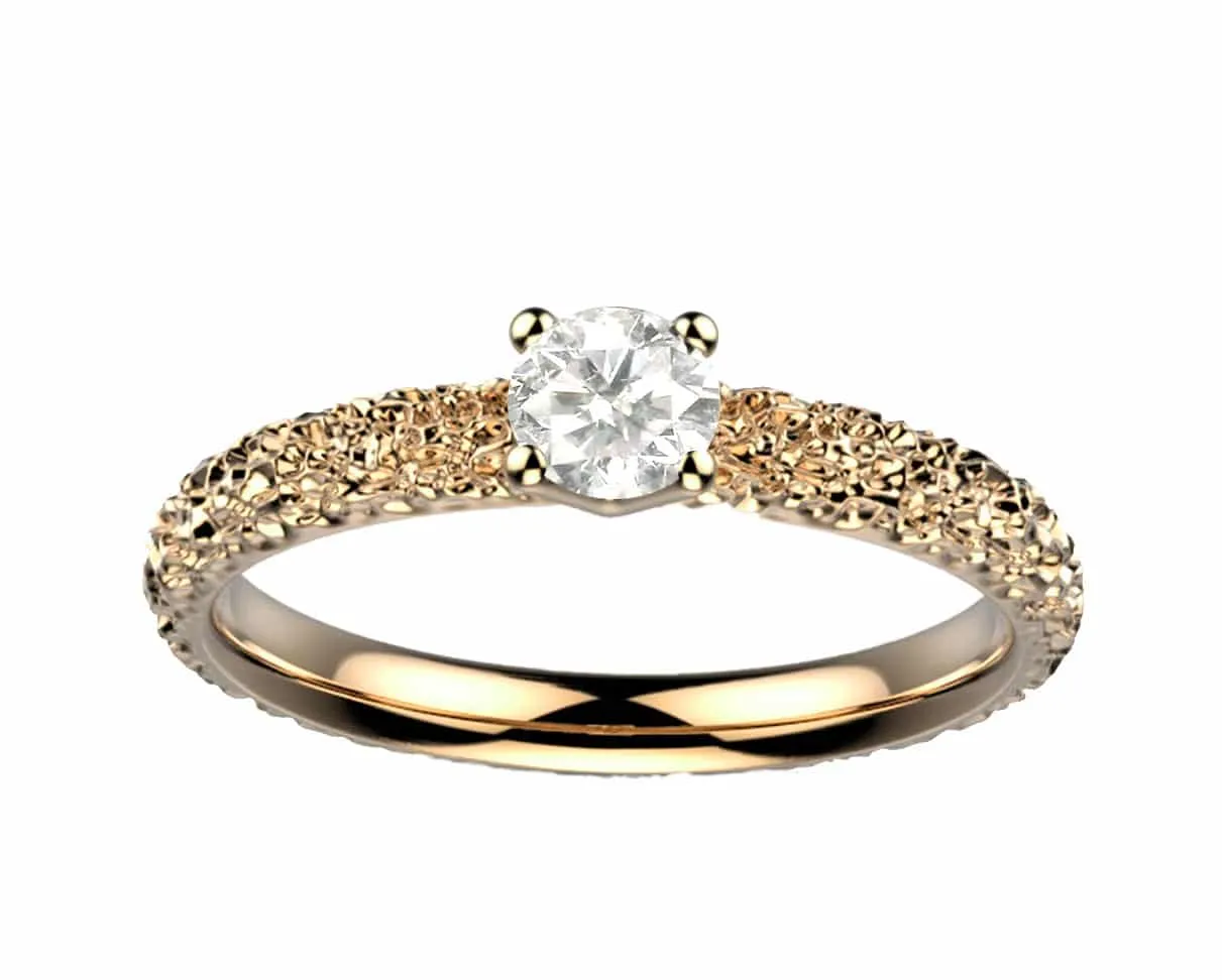 Bague diamant or jaune Estretat