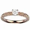 Bague diamant or rose Estretat
