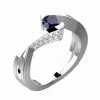 Saphir et diamant, or jaune