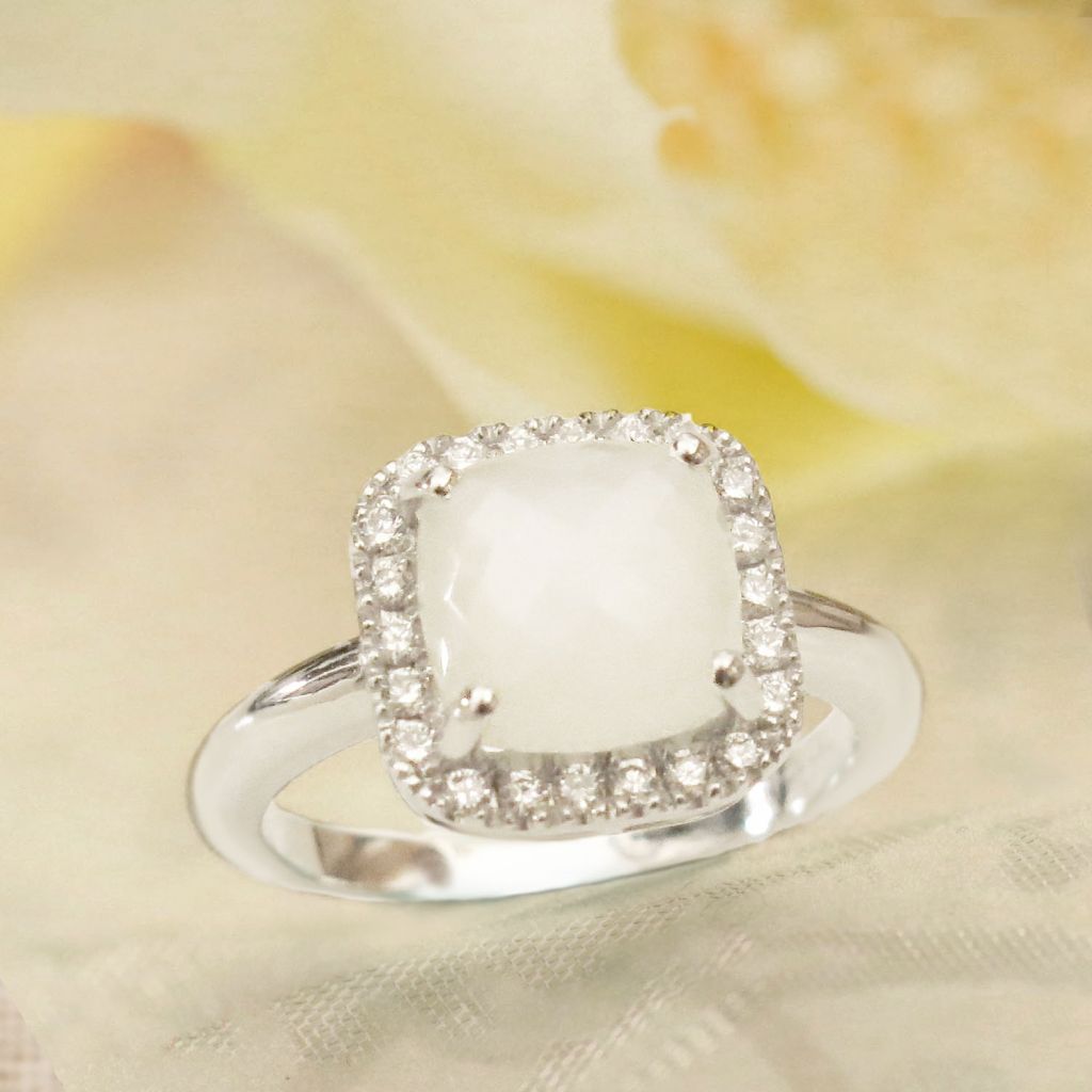 Bague Iroise or blanc pierre de lune