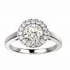 Bague de fiançailles Diamant or blanc Juliet anneau non pavé