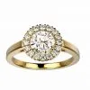 Bague de fiançailles Diamant or jaune Juliet anneau non pavé