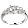 Bague de fiançailles diamant 0.50 ct or blanc Lyra