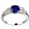 Saphir bleu Diamant, or rose