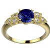 Saphir bleu Diamant, or rose
