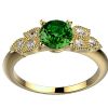 Saphir vert Diamant, or rose