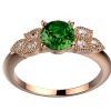 Saphir vert Diamant, or rose