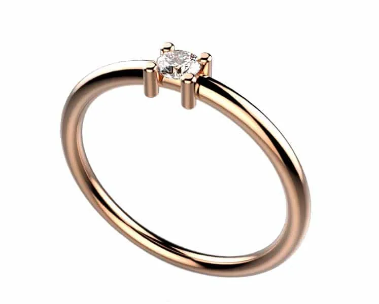 Bague-fiancailles-Diamant-or-rose-Foll'Envie