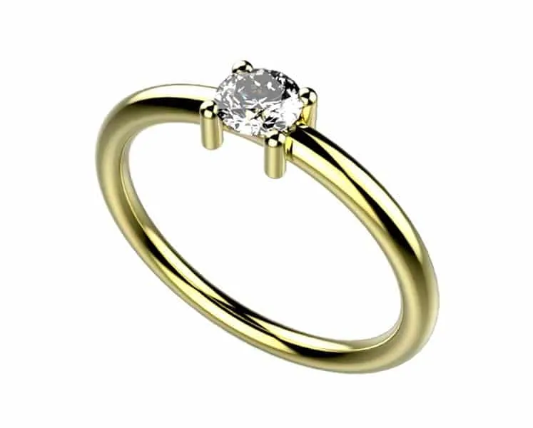 Bague-fiancailles-Diamant-or-jaune-Foll'Envie-0,15-ct