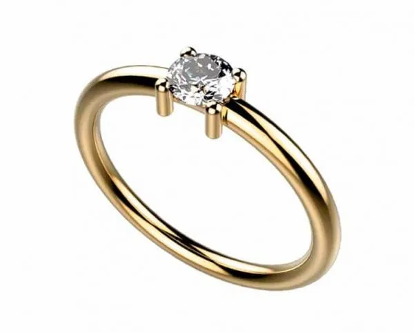 Bague-fiancailles-Diamant-or-rose-Foll'Envie-0,15-ct