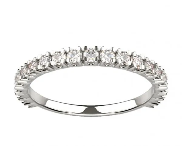 Alliance femme or blanc diamant Morgane L