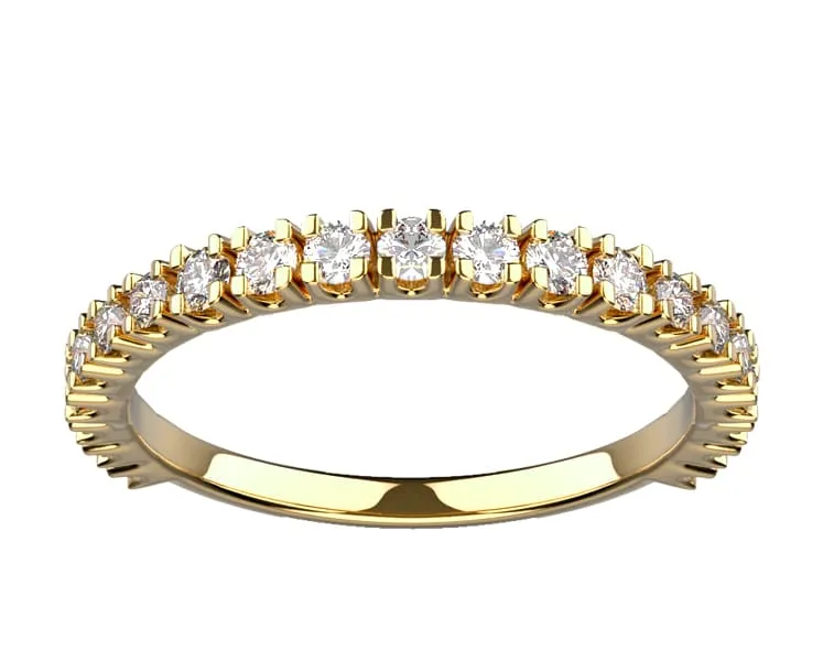 Alliance or jaune diamant Morgane L