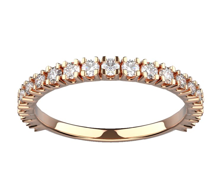 Alliance or rose diamant Morgane L