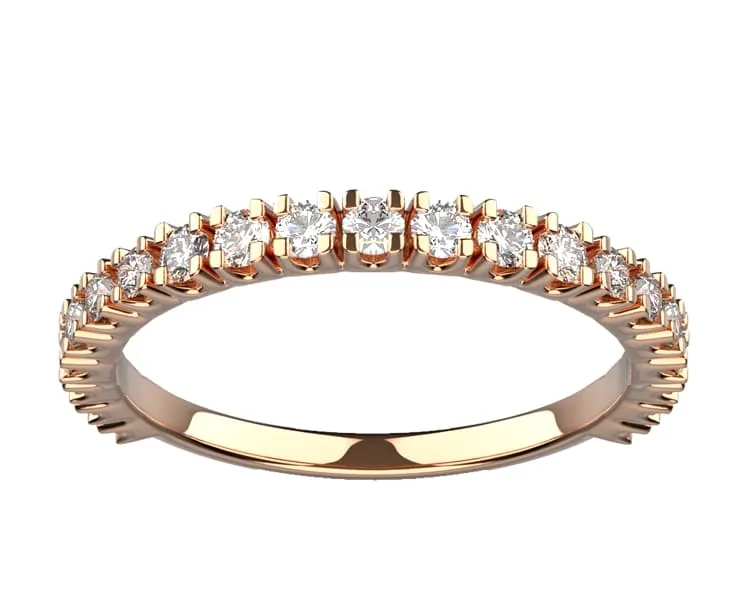 Alliance or rose diamant Morgane L