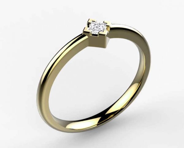 Or rose et Diamant 0.10 ct