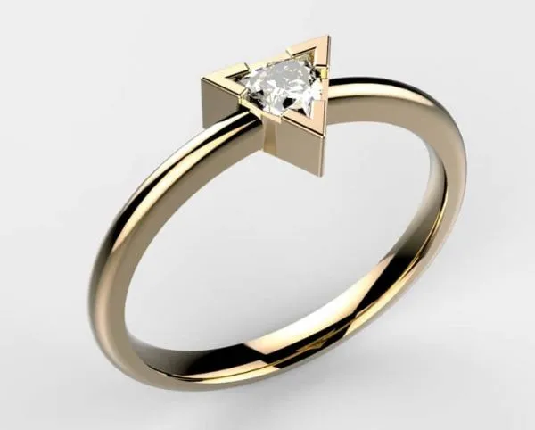 Or jaune et Diamant 0.15 ct