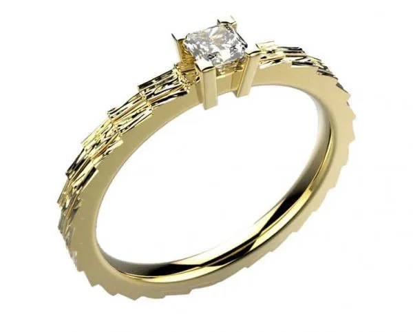 Bague Diamant or jaune Brocéliande