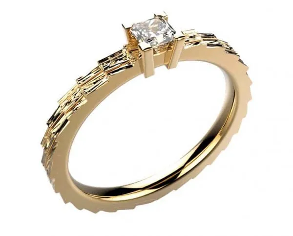 Bague Diamant or rose Brocéliande
