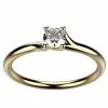 Bague solitaire diamant or jaune Clio 4 griffes