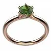 Bague saphir or rose Clio 6G saphir vert