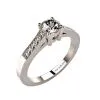 Solitaire Diamant 0.15 ct or rose